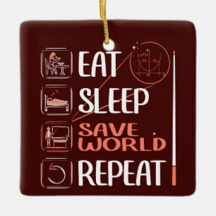 Super Wiskunde Teacher redt de wereld. Bedankt cad Keramisch Ornament