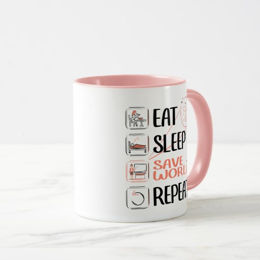 Super Wiskunde Teacher redt de wereld. Bedankt cad Mok (Voorkant rechts)