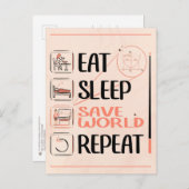 Super wiskundeleraar redt de wereld. Bedankcadeau Briefkaart (Voorkant / Achterkant)