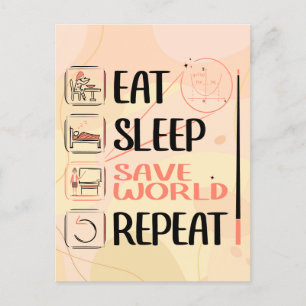 Super wiskundeleraar redt de wereld. Bedankcadeau Briefkaart