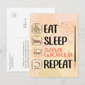 Super Wiskundeleraar Slaat de Wereld Redt. Bedankj Briefkaart (Voorkant / Achterkant)