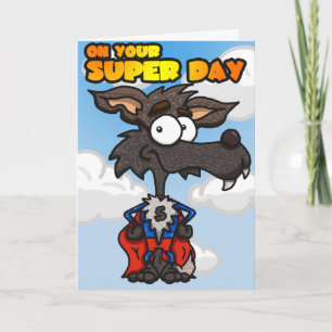 Super Wolf Birthday-kaart Kaart