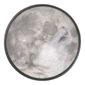 Super Wolf Moon Hockey Puck (Voorkant)