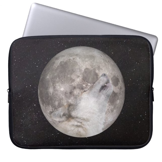 Super Wolf Moon Laptop Sleeve (Voorkant)