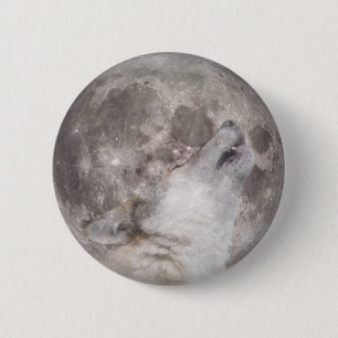Super Wolf Moon Ronde Button 5,7 Cm