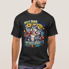 Super Wolf Papa – Mijn Eerste Held T-shirt