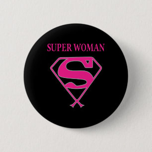 Super Woman (Borstkanker) Ronde Button 5,7 Cm