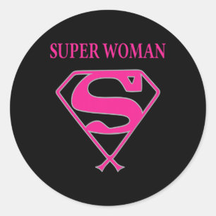 Super Woman (Borstkanker) Ronde Sticker
