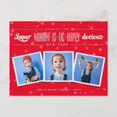 Super Wonder-is-tic Happy-docious nieuwjaarsfoto Feestdagenkaart (Voorkant)