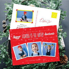 Super Wonder-is-tic Happy-docious nieuwjaarsfoto Feestdagenkaart