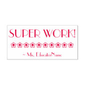 "SUPER WORK!" Bevestiging Rubberstempel Zelfinktende Stempel (Design)