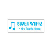 "SUPER WORK!" + Eigen aanspreeknaam Rubber Stempel (Design)