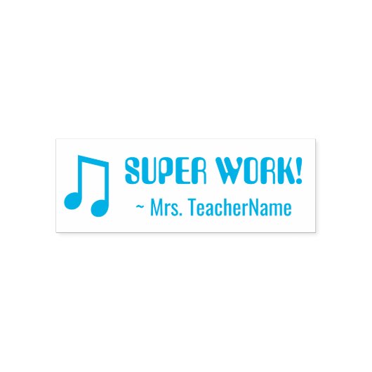 "SUPER WORK!" + Eigen aanspreeknaam Rubber Stempel (Design)