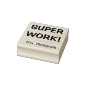 "SUPER WORK!" + Naam leraar stempel (Stempel)