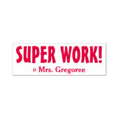 "SUPER WORK!" Rubberstempel Zelfinktende Stempel (Design)