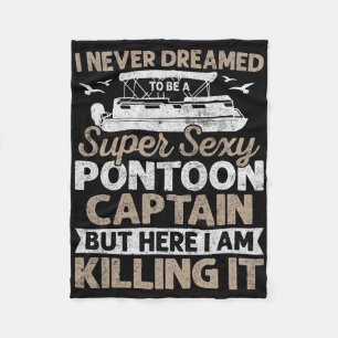 Super Y Pontoon Kapitein Cadeaus Grappige Pontoon  Fleece Deken
