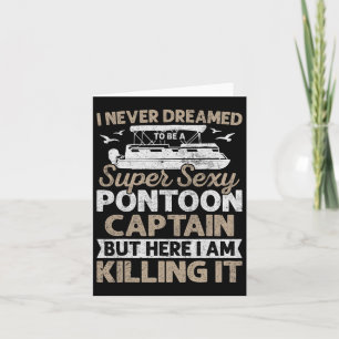 Super Y Pontoon Kapitein Cadeaus Grappige Pontoon  Kaart