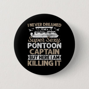 Super Y Pontoon Kapitein Cadeaus Grappige Pontoon Ronde Button 5,7 Cm