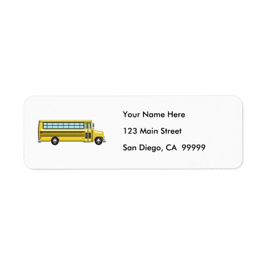 Super Yellow School Bus Etiket (Voorkant)