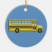 Super Yellow School Bus Keramisch Ornament (Voorkant)
