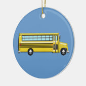 Super Yellow School Bus Keramisch Ornament (Links)