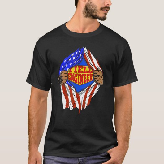 Super Yield Engineer Hero Job T-shirt (Voorkant)