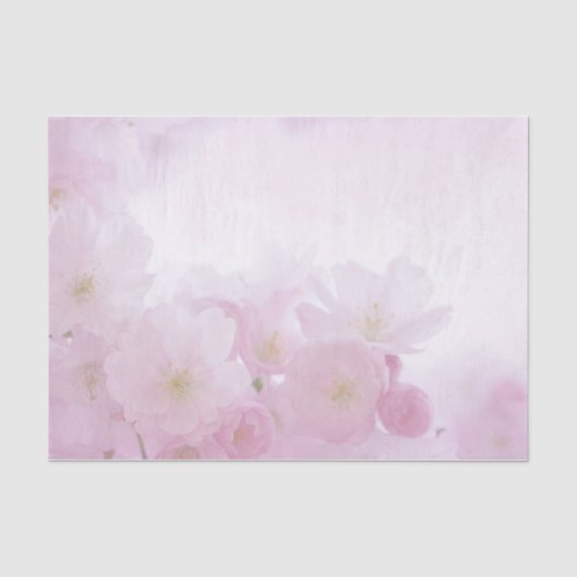 Super zachte grote roze bloemen tissuepapier (Voorkant)