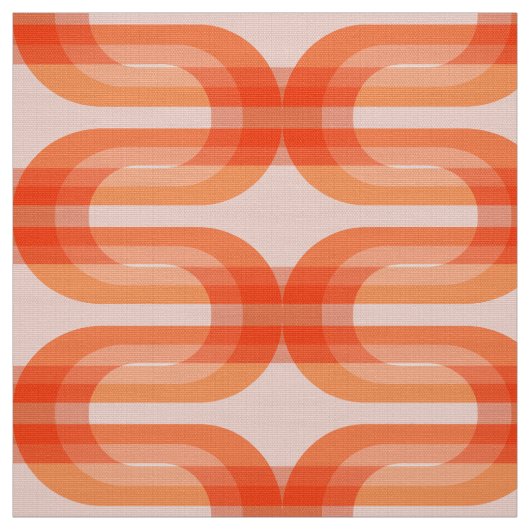 Super zalm 70s patroon stof (Swatch)