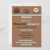 Super zoete chocolade maken verjaardagsfeestje bla kaart (Voorkant)