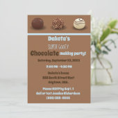 Super zoete chocolade maken verjaardagsfeestje bla kaart (Staand voorkant)