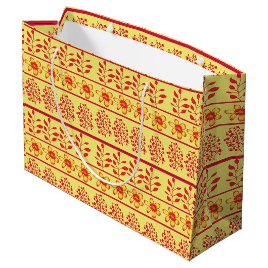 Super zoete gele geschenkzak groot cadeauzakje (Achterkant Gekanteld)