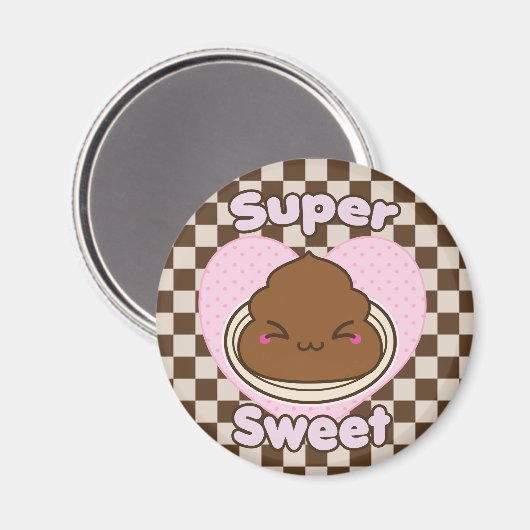 Super Zoete Melk Chocolade Poo Magneet (Voorkant / Achterkant)