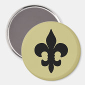 Super Zwart Fleur de lis Magneet (Voorkant / Achterkant)