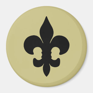 Super Zwart Fleur de lis Magneet