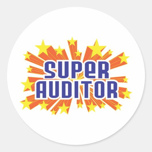 Superaccountant Ronde Sticker (Voorkant)