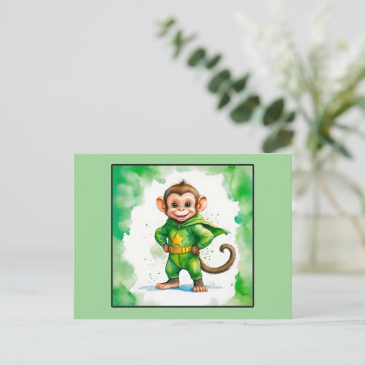 Superaffe Feestdagenkaart (Staand voorkant)