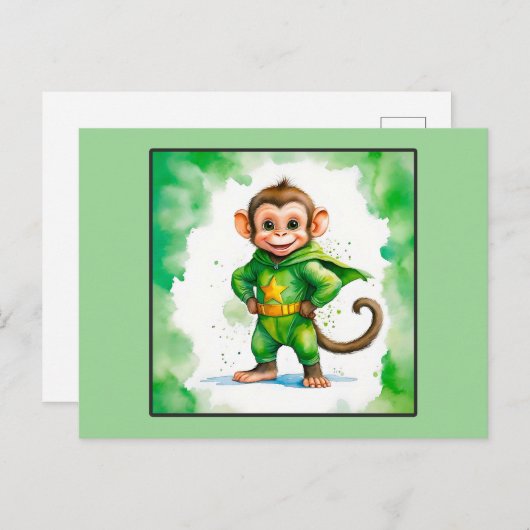 Superaffe Feestdagenkaart (Voorkant / Achterkant)