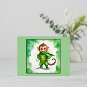 Superaffe, Folie Feestdagen Briefkaart (Staand Voorkant)