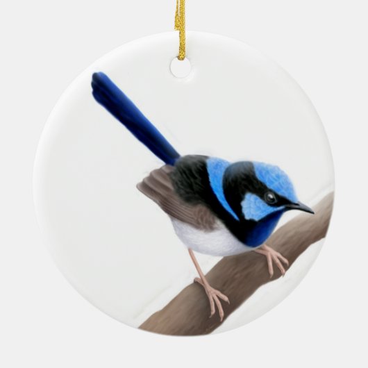 Superb Fairy Wren Ornament (Achterkant)
