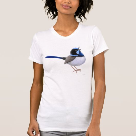 Superb Fairy Wren Scoop Neck Shirt (Voorkant)