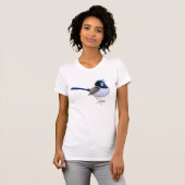 Superb Fairy Wren Scoop Neck Shirt (Voorkant volledig)