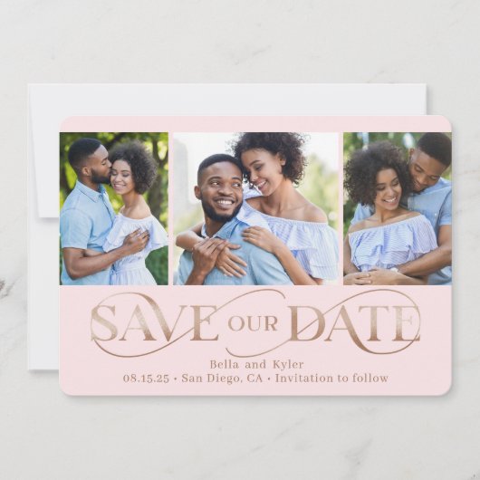 Superb Swirl 3 foto's Sla de datum Kaart (Voorkant)