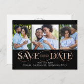 Superb Swirl 3 foto's Sla het datum Briefkaart op (Voorkant / Achterkant)