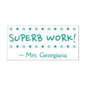 "SUPERB WORK!" Educator Rubber Stamp Zelfinktende Stempel (Design)