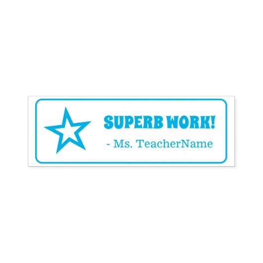 "SUPERB WORK!" Educator Rubber Stamp Zelfinktende Stempel (Design)