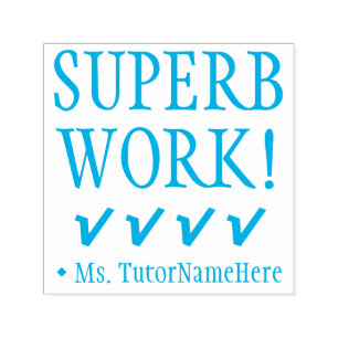 "SUPERB WORK!" Rubberstempel voor toewijzing Zelfinktende Stempel