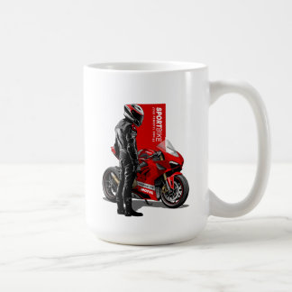 Superbike Racing Maximum Passie Biker Grafisch #15 Koffiemok
