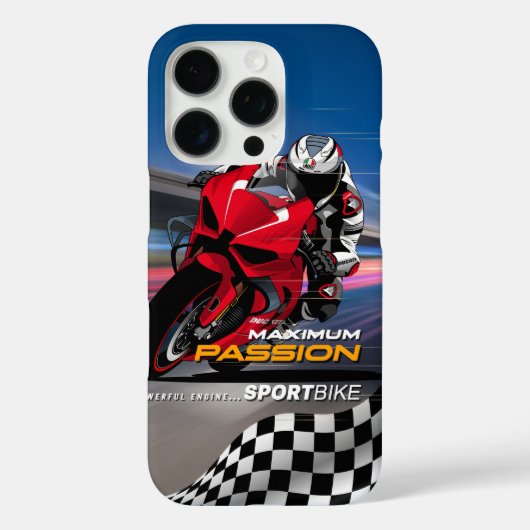 Superbike Racing Maximum Passie Biker Grafisch Case-Mate iPhone Case (Achterkant)