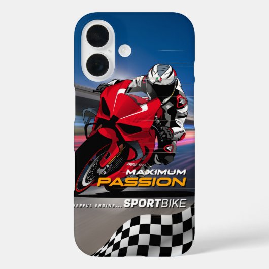 Superbike Racing Maximum Passie Biker Grafisch Case-Mate iPhone Case (Achterkant)