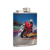 Superbike Racing Maximum Passie Biker Grafisch Heupfles (Rechts)